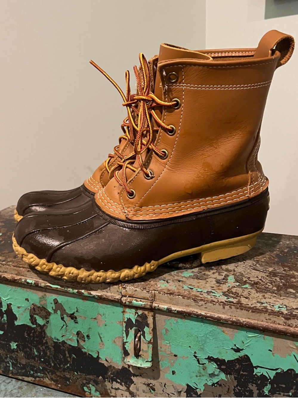 L.L. Bean Brown and Tan Women's Waterproof Duck Boots
